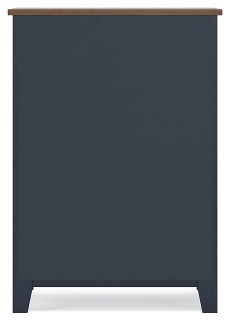 Landocken Brown/Blue Chest of Drawers - Ornate Home