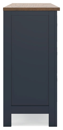 Landocken Brown/Blue Dresser - Ornate Home