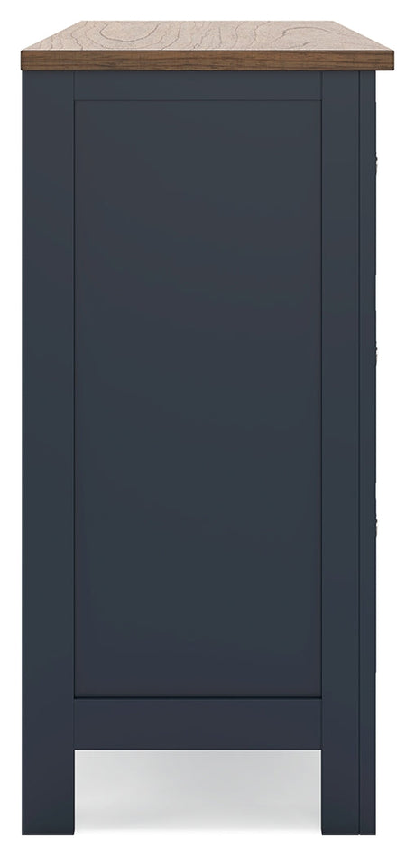 Landocken Brown/Blue Dresser - Ornate Home