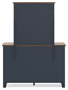 Landocken Brown/Blue Dresser and Mirror - Ornate Home