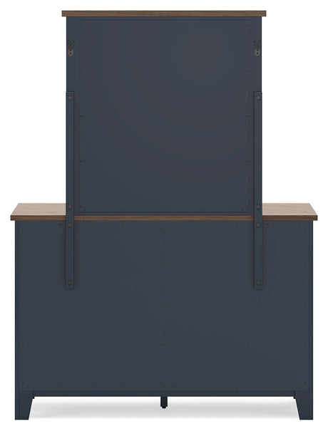 Landocken Brown/Blue Dresser and Mirror - Ornate Home