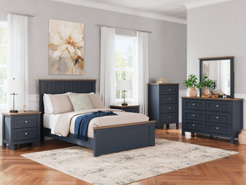 Landocken Brown/Blue Full Panel Youth Bed - Ornate Home