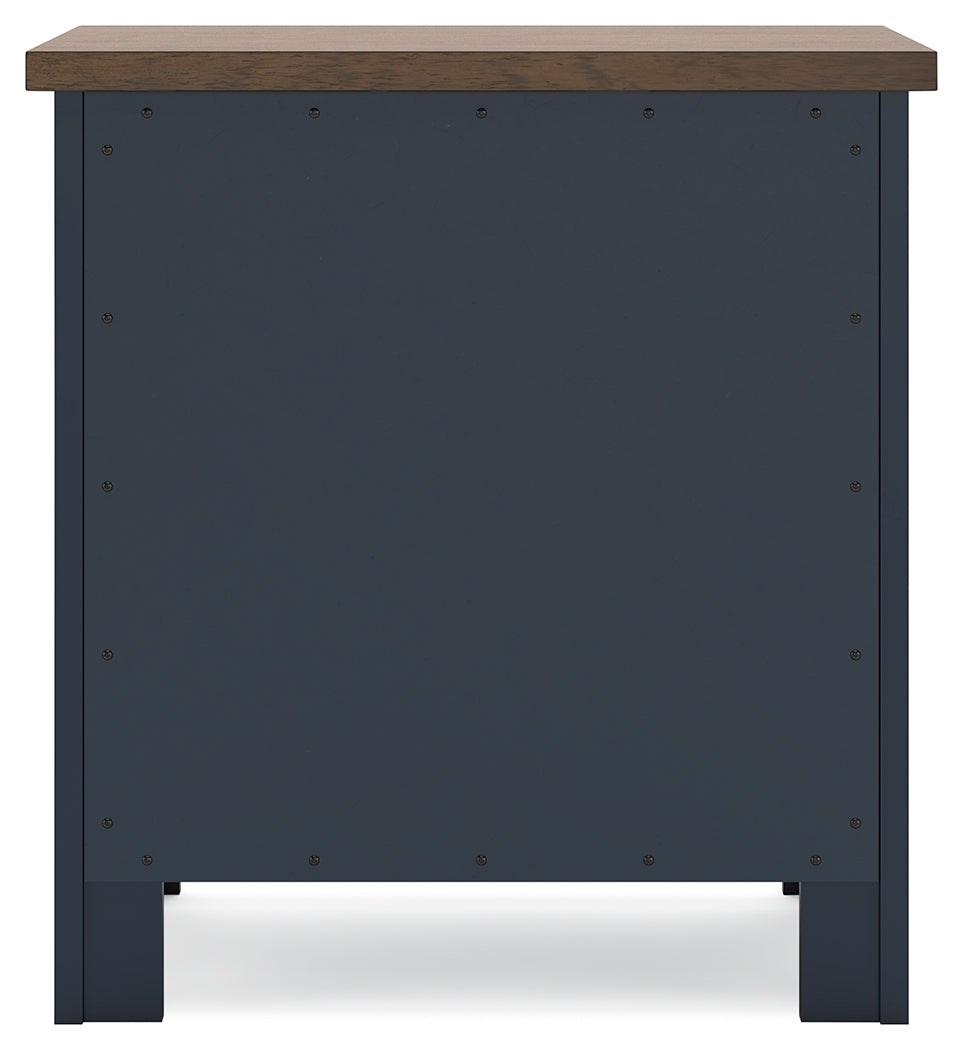 Landocken Brown/Blue Nightstand (Online Special Price) - Ornate Home