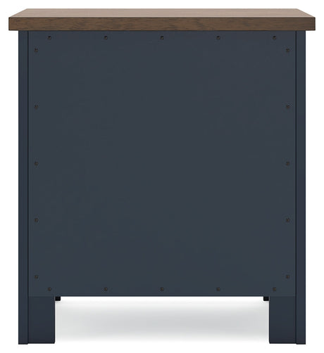 Landocken Brown/Blue Nightstand - Ornate Home