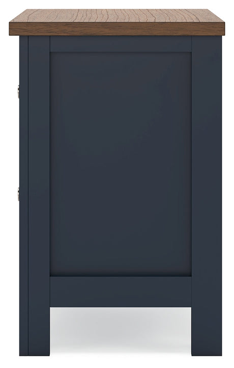 Landocken Brown/Blue Nightstand - Ornate Home