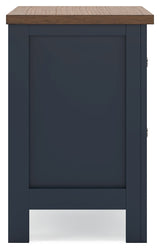 Landocken Brown/Blue Nightstand - Ornate Home