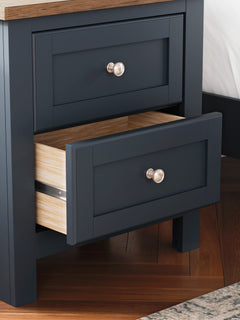 Landocken Brown/Blue Nightstand - Ornate Home
