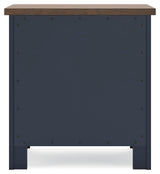 Landocken Brown/Blue Queen Panel Bed, Dresser, Mirror and Nightstand - Ornate Home