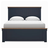 Landocken Brown/Blue Queen Panel Bed, Dresser and Mirror (Online Special Price) - Ornate Home