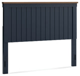 Landocken Brown/Blue Queen Panel Headboard & Dresser & Mirror - Ornate Home