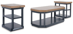 Landocken Brown/Blue Table (Set of 3) - Ornate Home