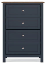 Landocken Brown/Blue Twin Panel Bedroom Set with Chest and Nightstand (Online Special Price) - Ornate Home