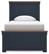Landocken Brown/Blue Twin Panel Bedroom Set with Chest and Nightstand (Online Special Price) - Ornate Home
