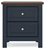 Landocken Brown/Blue Twin Panel Bedroom Set with Chest and Nightstand (Online Special Price) - Ornate Home