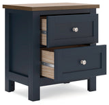Landocken Brown/Blue Twin Panel Bedroom Set with Chest and Nightstand (Online Special Price) - Ornate Home
