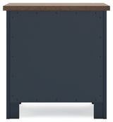 Landocken Brown/Blue Twin Panel Bedroom Set with Chest and Nightstand (Online Special Price) - Ornate Home