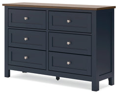 Landocken Brown/Blue Twin Panel Bedroom Set with Dresser, Chest and Nightstand - Ornate Home