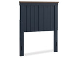 Landocken Brown/Blue Twin Panel Headboard & Dresser & Mirror (Online Special Price) - Ornate Home