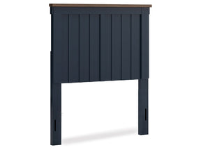 Landocken Brown/Blue Twin Panel Headboard - Ornate Home