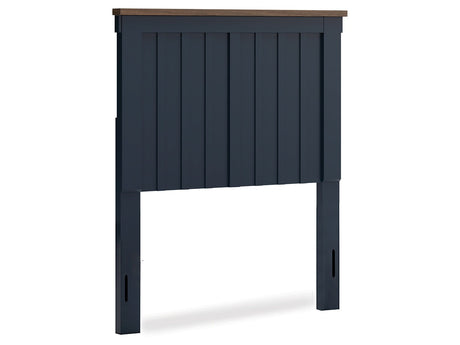 Landocken Brown/Blue Twin Panel Headboard - Ornate Home