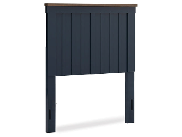 Landocken Brown/Blue Twin Panel Headboard - Ornate Home