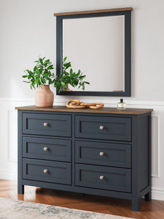 Landocken Twin Panel Bedroom Set with Dresser and Mirror - Ornate Home