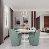 Landon Blue Swivel Dining Chair (Set of 2) - Ornate Home