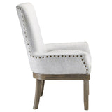 Landon Gray Linen Dining Chair / 1pc - Ornate Home