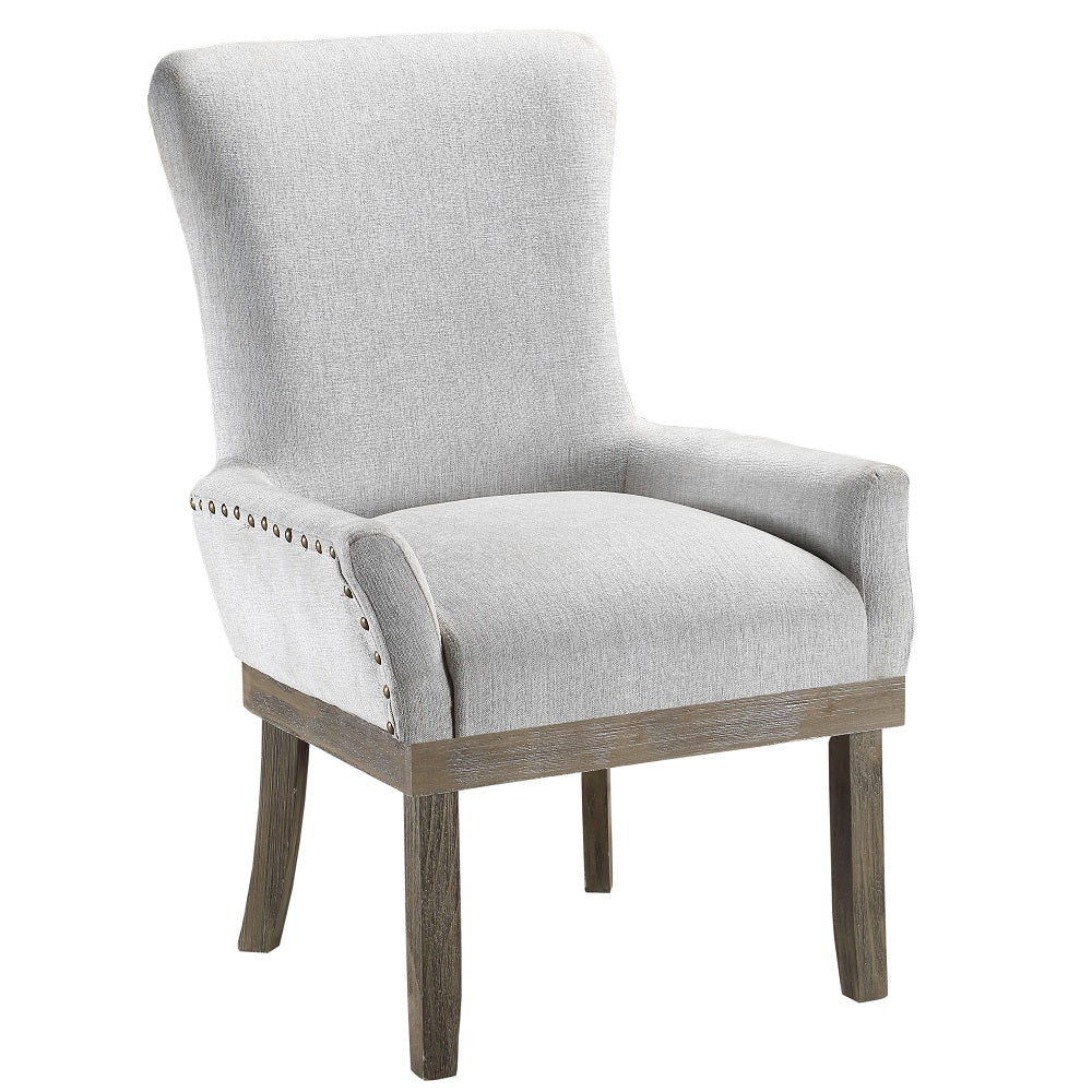 Landon Gray Linen Dining Chair / 1pc - Ornate Home