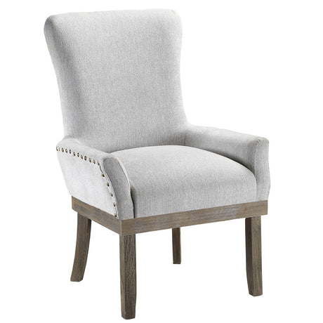 Landon Gray Linen Dining Chair / 1pc - Ornate Home