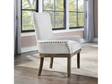 Landon Gray Linen Dining Chair / 1pc - Ornate Home