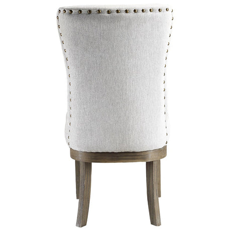 Landon Gray Linen Side Chair / 2pc - Ornate Home