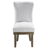 Landon Gray Linen Side Chair / 2pc - Ornate Home