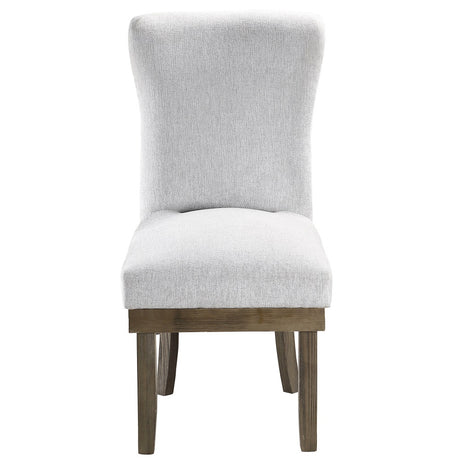 Landon Gray Linen Side Chair / 2pc - Ornate Home