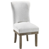 Landon Gray Linen Side Chair / 2pc - Ornate Home