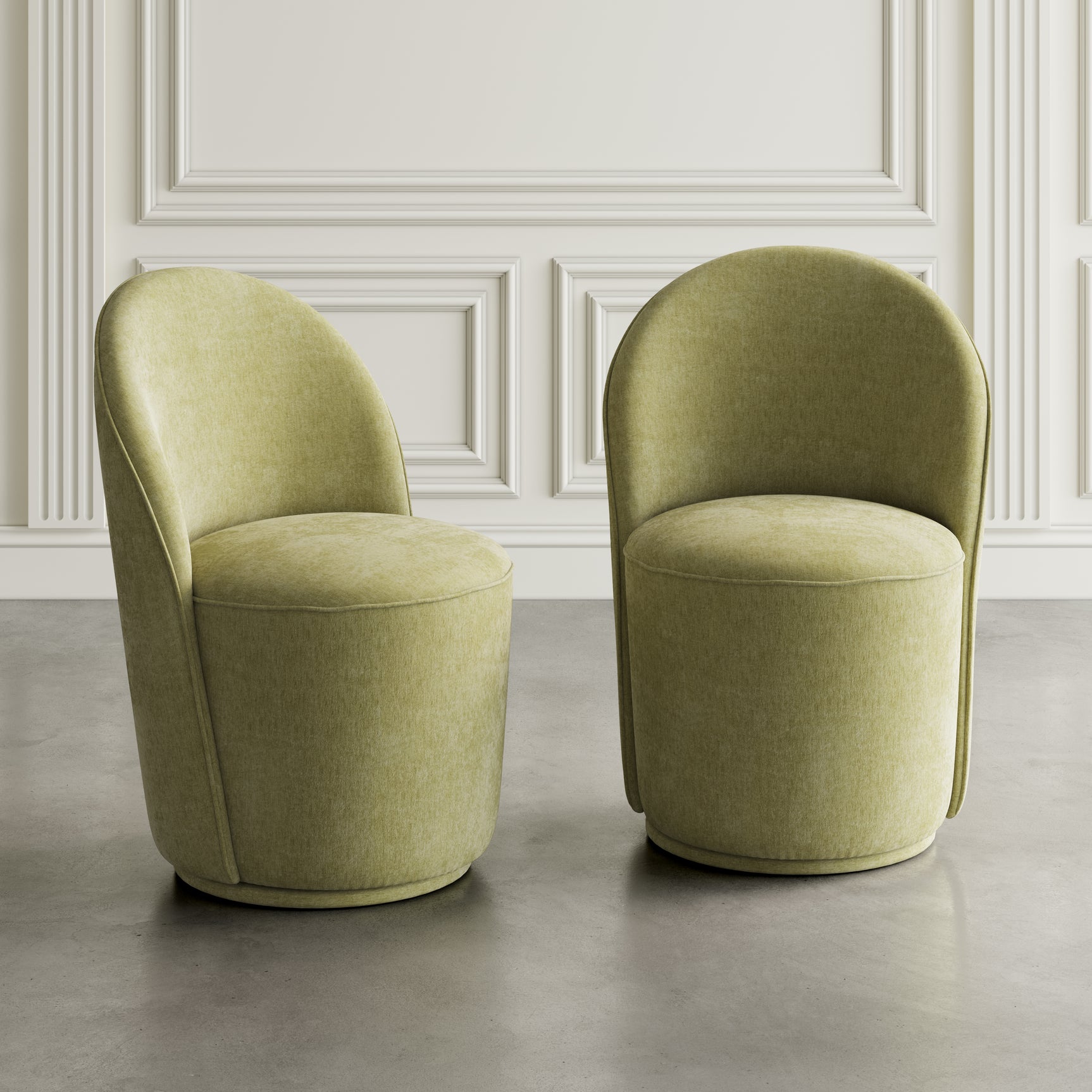Landon Green Swivel Dining Chair (Set of 2) - Ornate Home