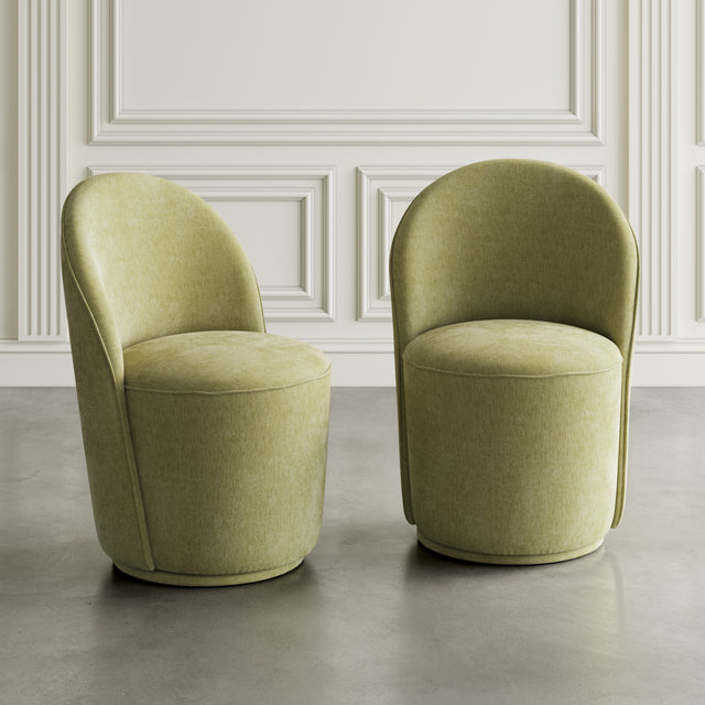 Landon Green Swivel Dining Chair (Set of 2) - Ornate Home