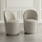Landon Grey Swivel Dining Chair (Set of 2) - Ornate Home