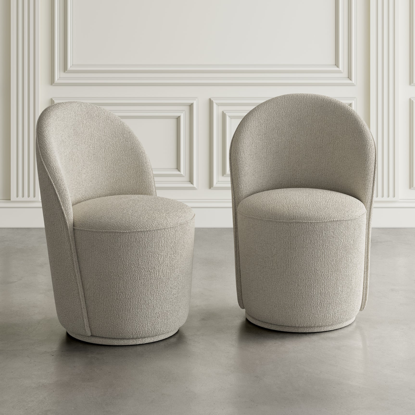 Landon Grey Swivel Dining Chair (Set of 2) - Ornate Home