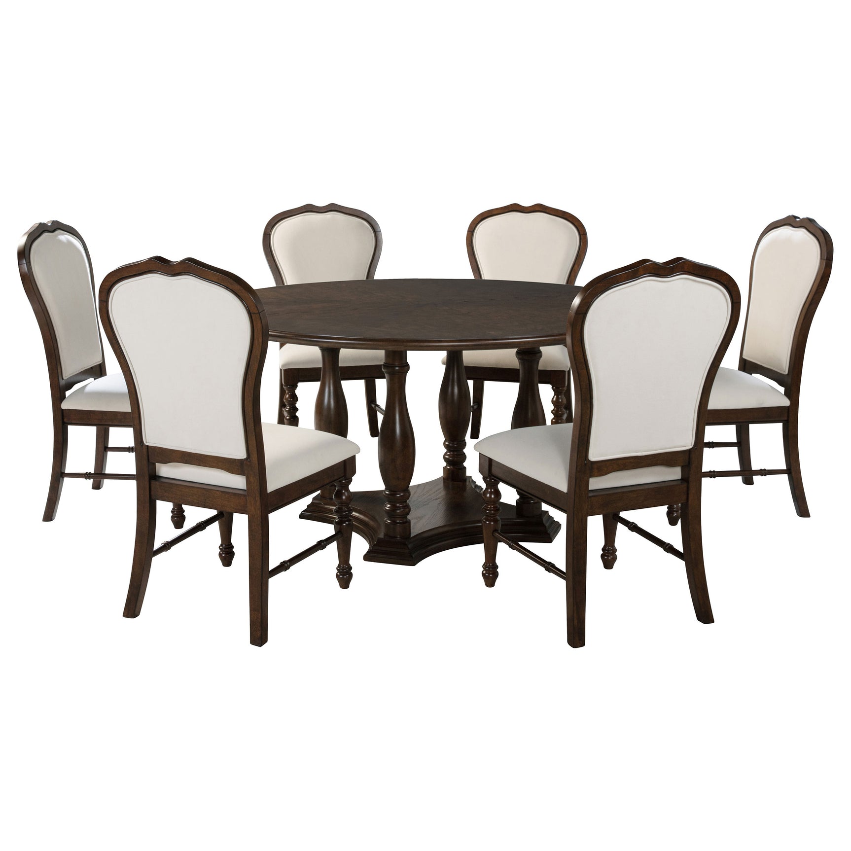 Landon Rich Brown 7-piece Dining Room Set - Ornate Home