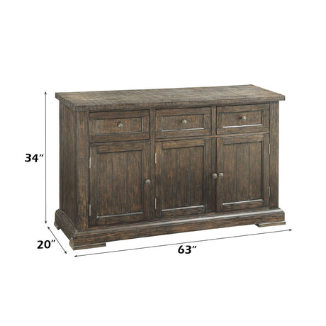 Landon Salvage Brown Server - Ornate Home