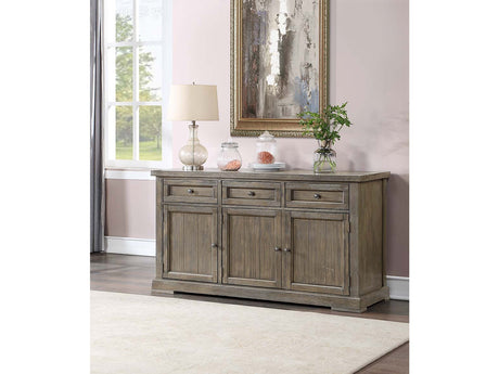 Landon Salvage Gray Server - Ornate Home