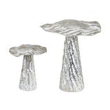 Landon Silver 2 Piece Mushroom Sculptures - Ornate Home