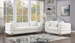 Landovery White/Gold Loveseat - Ornate Home