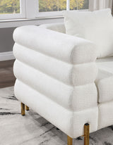 Landovery White/Gold Loveseat - Ornate Home
