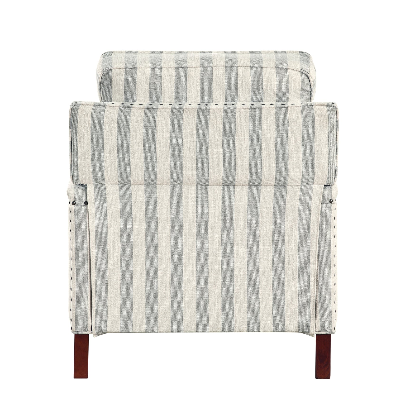 Landrum Beige/Grayish Blue Push Back Reclining Chair - Ornate Home