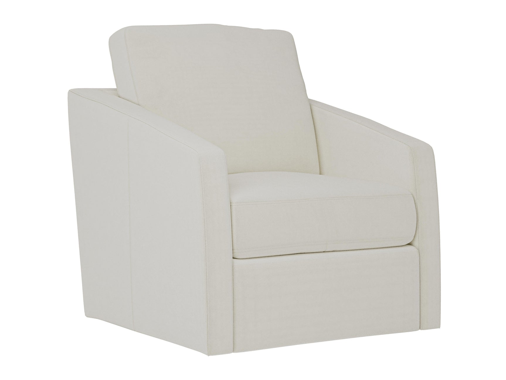 Landry Beige Leather Swivel Chair - Ornate Home