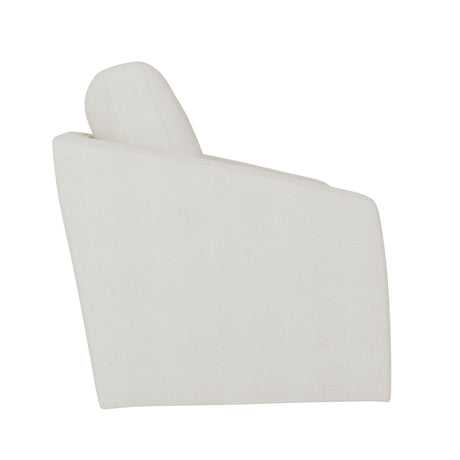 Landry Beige Leather Swivel Chair - Ornate Home