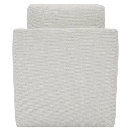 Landry White/Cream Fabric Swivel Chair - Ornate Home