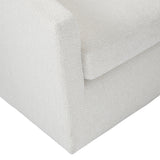 Landry White/Cream Fabric Swivel Chair - Ornate Home